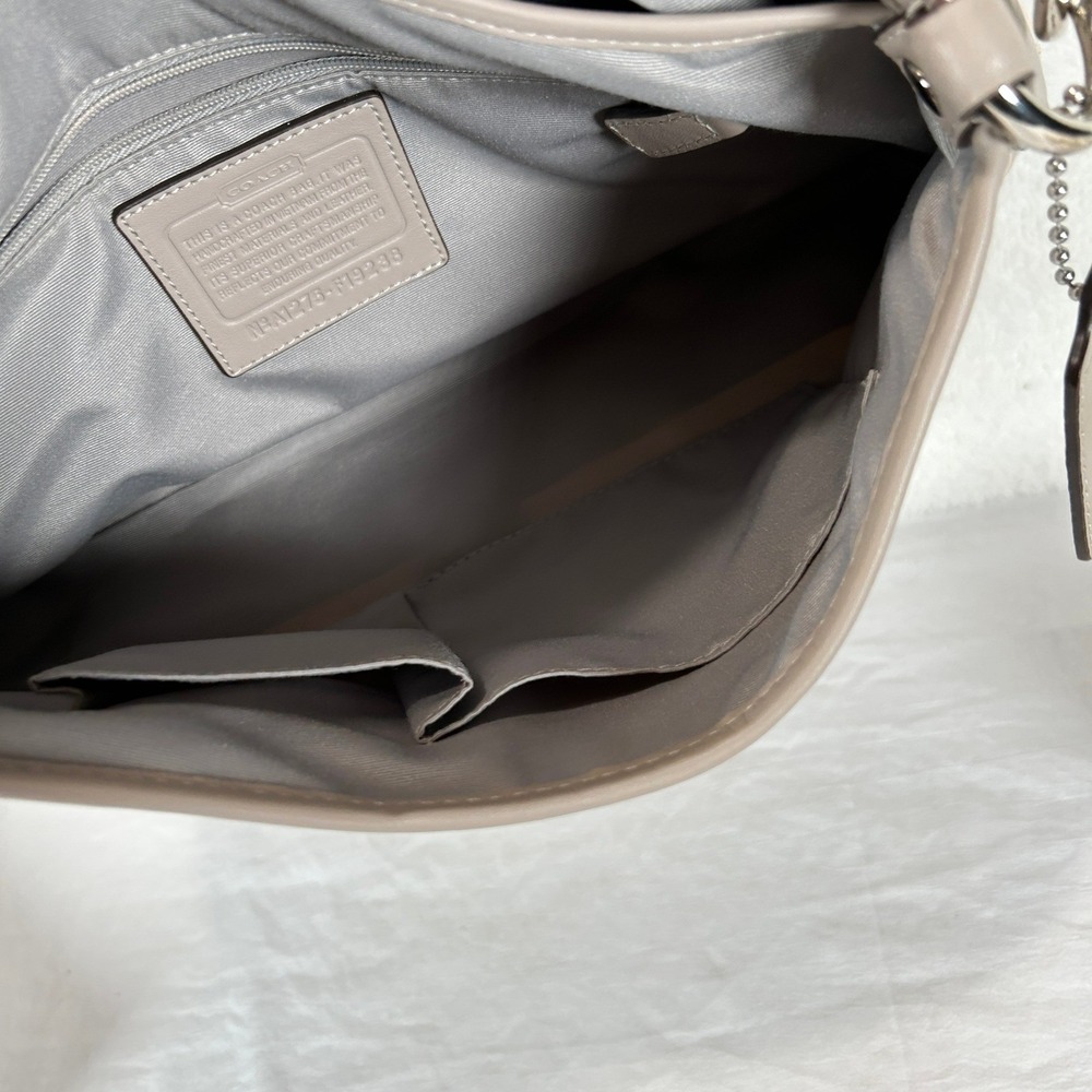 Coach Soho Flap Shoulder Bag Signature C Monogram Canvas Leather Trim F19238 - Picture 12 of 16